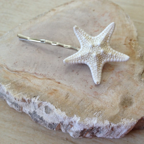 Starfish Hair Pin Mermaid Costume Ocean Seashore Hair Style Bobby Pin Beach Wedding Small Real Knobby Halloween Hawaiian Luau Surfer Girl