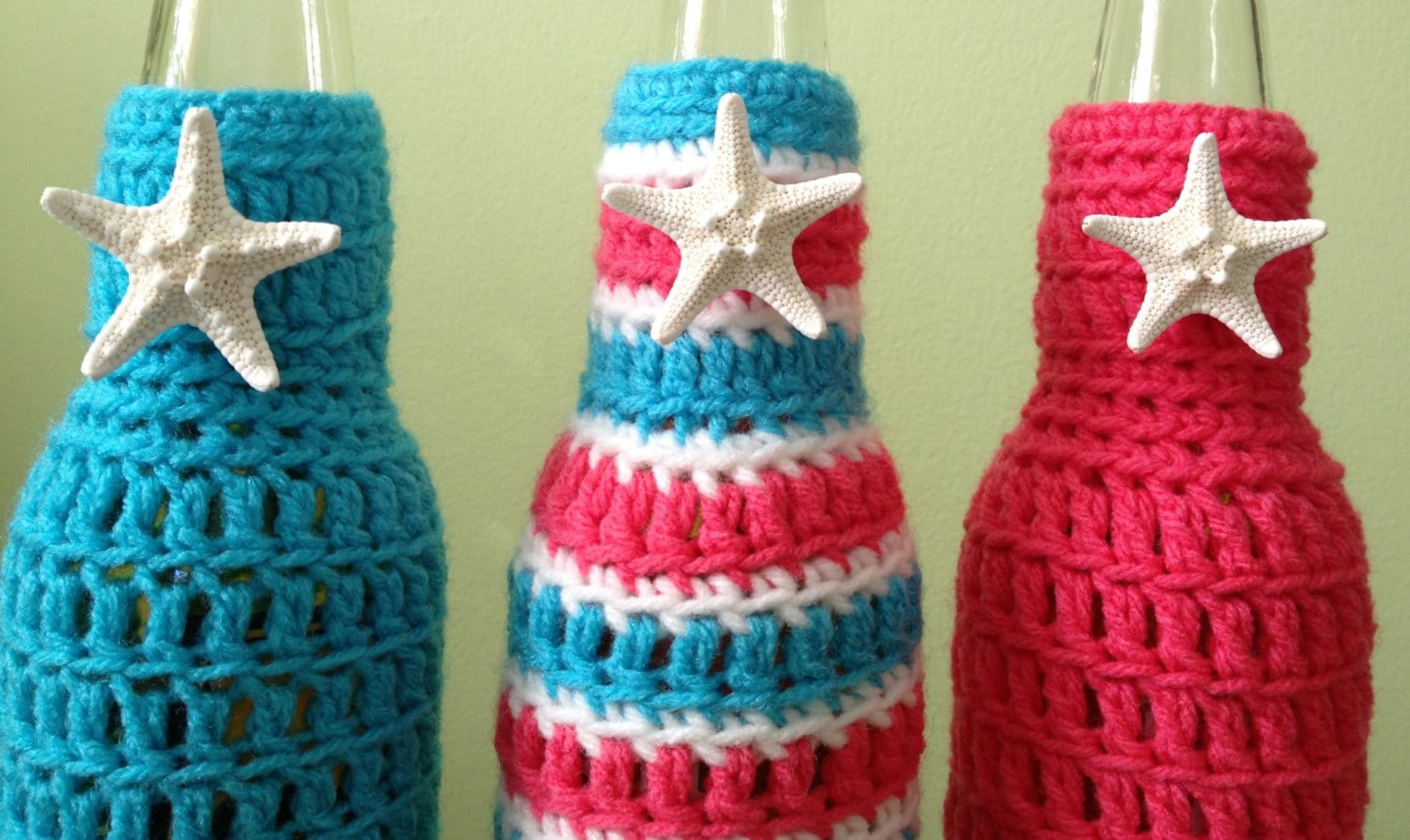 Beer Bottle Cover Beach Wedding Starfish Shell Sea Ocean Etsy