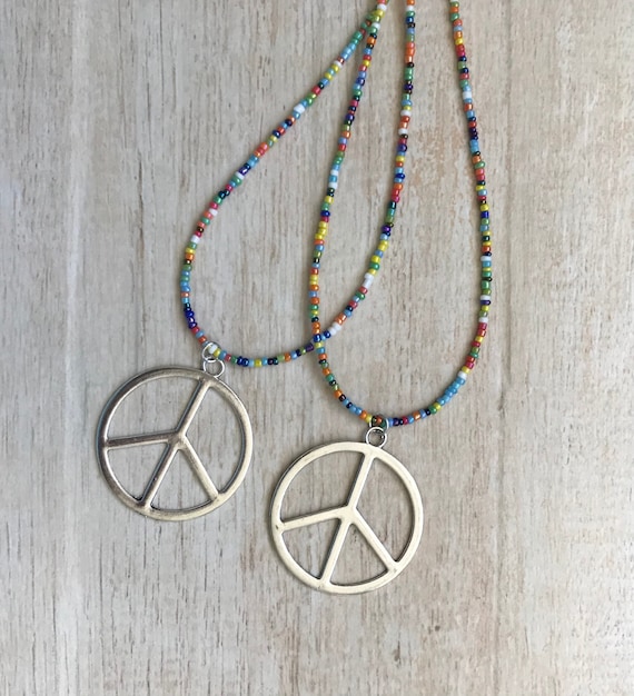 Peace sign necklace best sale costume