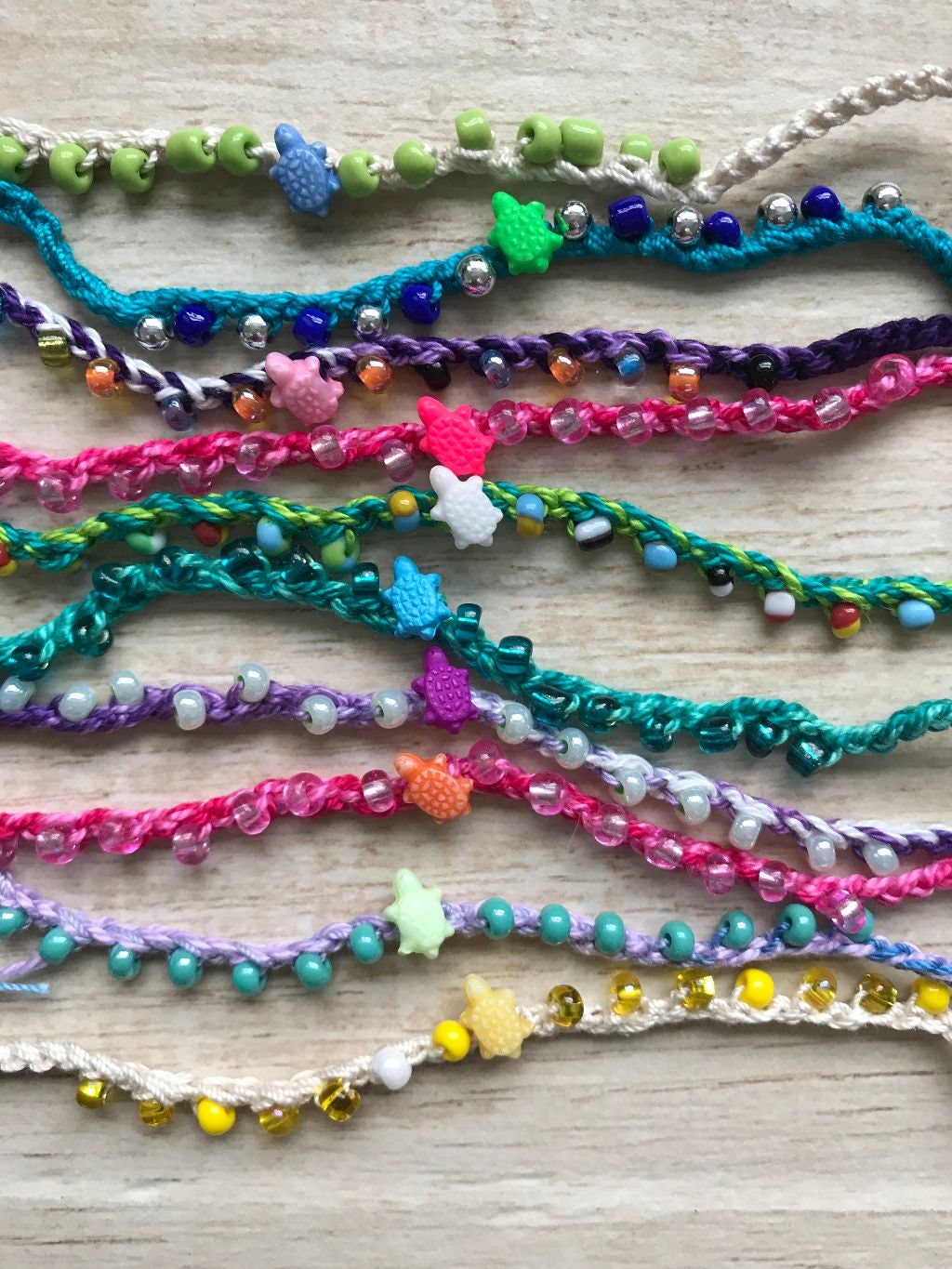 Crochet Friendship Bracelets Pattern  Beach Inspired - Stardust Gold  Crochet