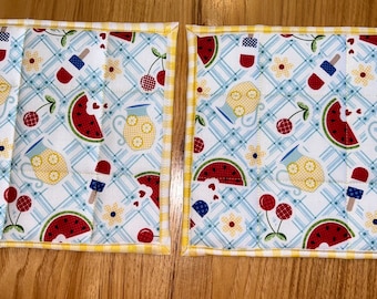 Summer fun hot pads 8x8