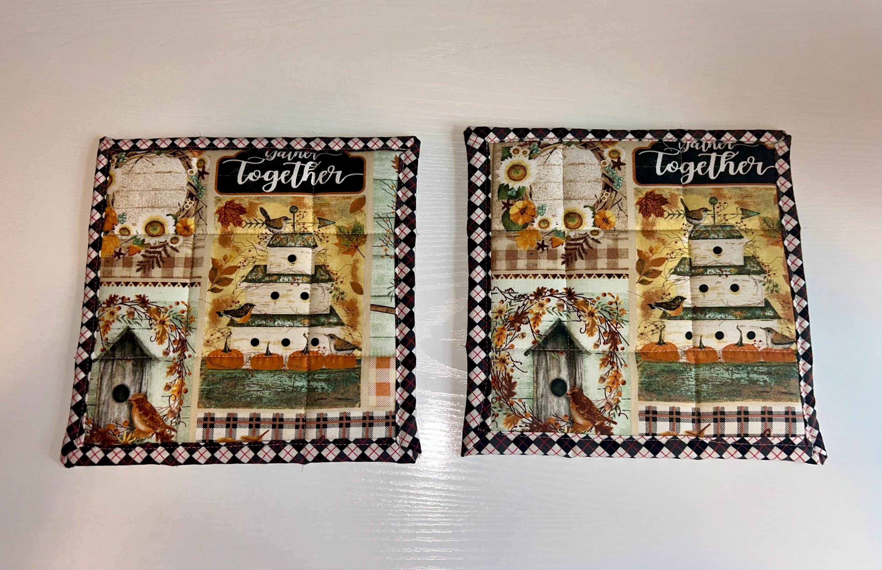 Fall harvest hot pads 8x8