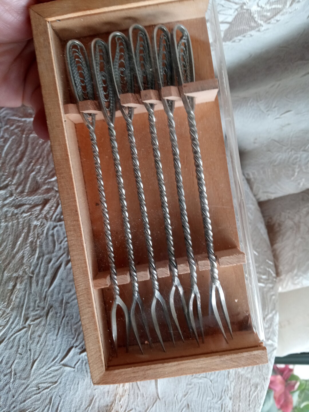 Vintage Silver Set of Horderves Forks, Cocktail Utensils, Classic