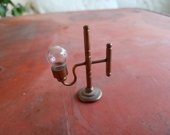Miniature brass light fixture, dollhouse decor, tiny lamp, home decor, dollhouse prop, funny miniature, table lamp, (kom4)
