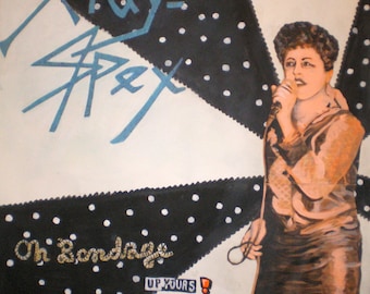 Dipinto originale in tecnica mista X Ray Spex Punk Poly Styrene