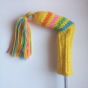 Sport Stripe Edition — Blatt Putter Cover mit Quaste | Strickanleitung (Digitaler Download)