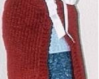 KNITTING PATTERN Instant Download Little Red Riding Hood Cape for 15-18 Inch Dolls Christmas Gift