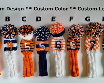 Custom Hand‑Knit Golf Club Headcovers • Mix & Match Designs • 80+ Color Options. Level 1