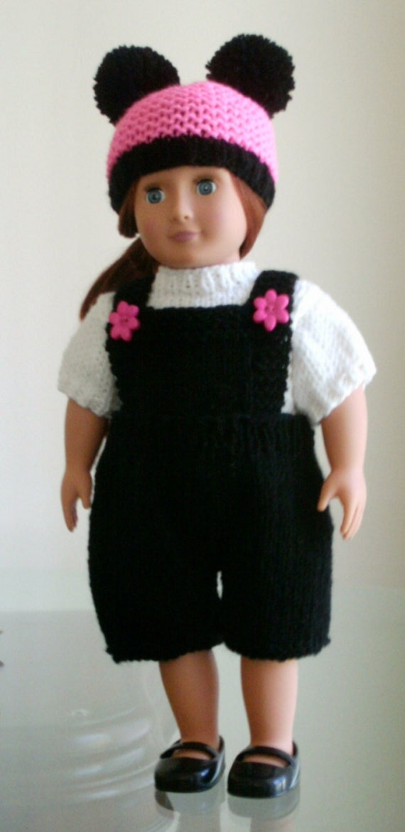 KNITTING PATTERN Download, Bibbed Shorts, T-shirt, Pom Pom Cap