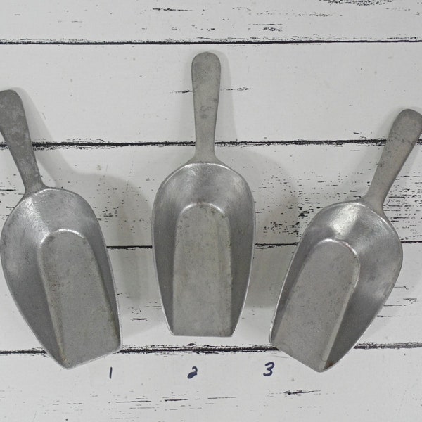 Vintage W. Germany Silver Metal Scoops