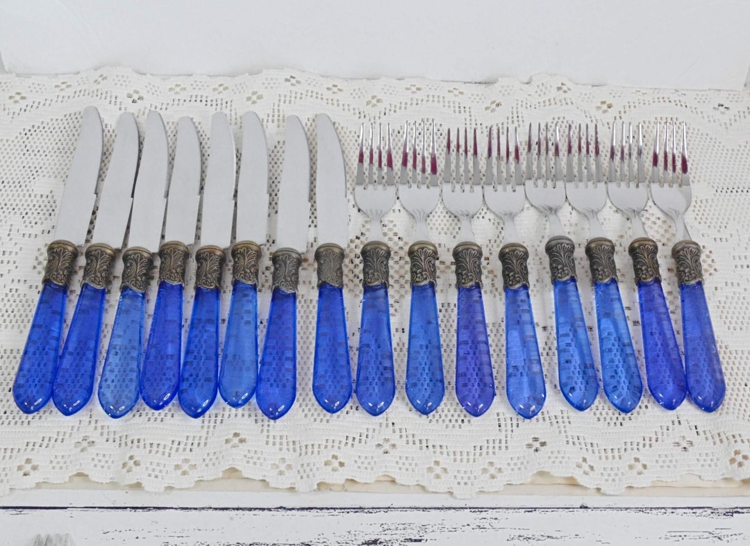 Vintage Stainless INOX Flatware Set of 8 Knives and Forks Etsy