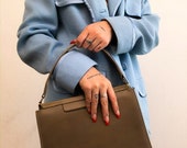 Olive/Beige  Handbag Similar to the late Princess Diana’s