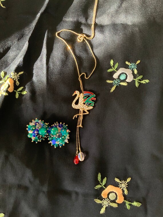 Duchess of Windsor Style Flamingo Necklace