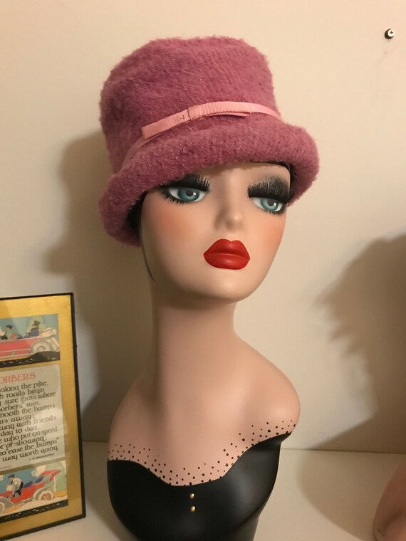 pink vintage hat