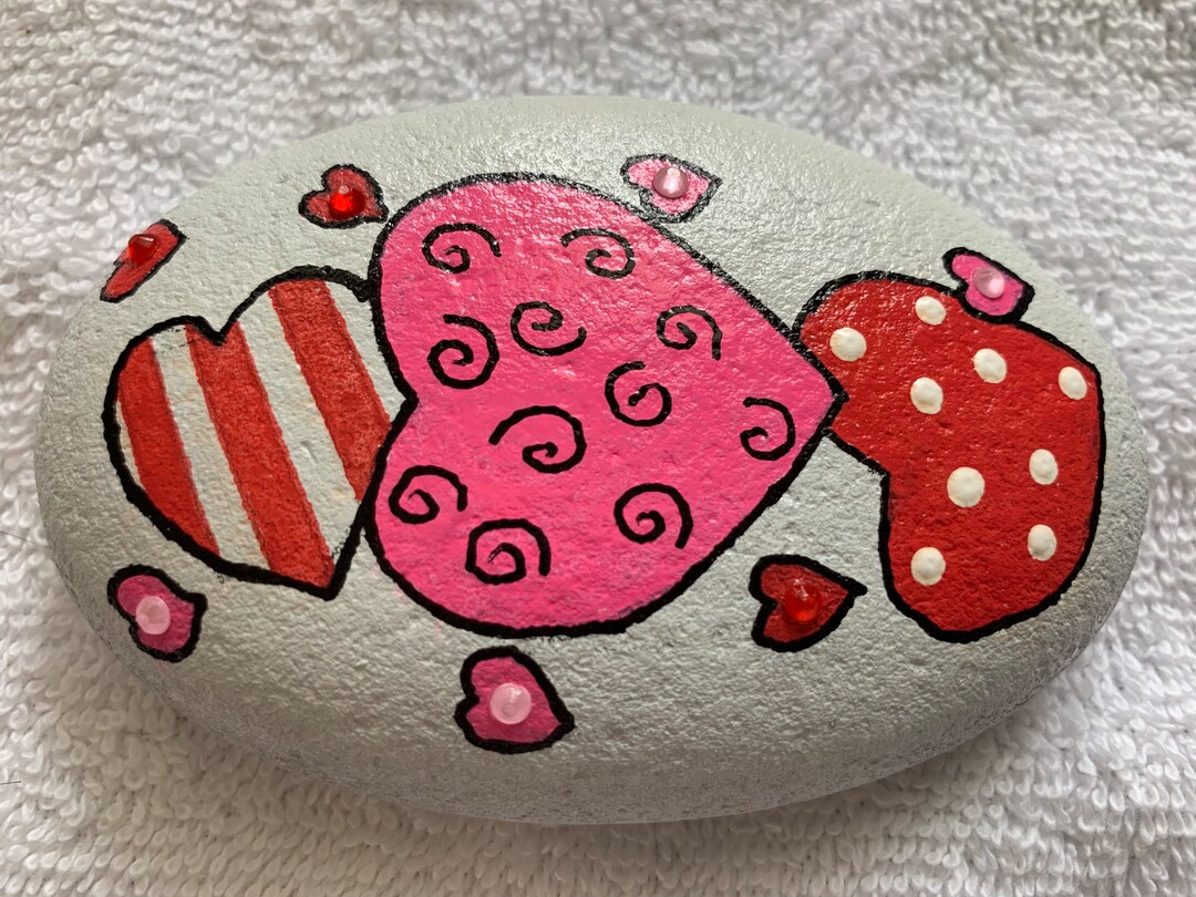Love Hearts Valentine’s Day Love Rock - Etsy
