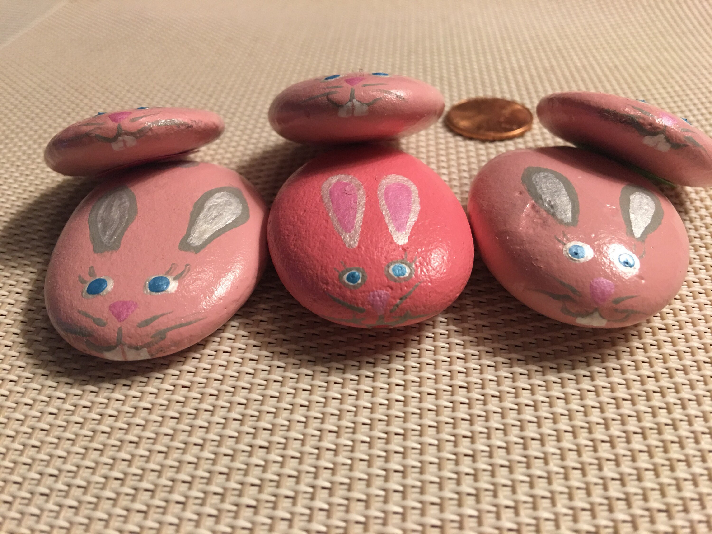 Pink Bunny Easter Rocks - Etsy