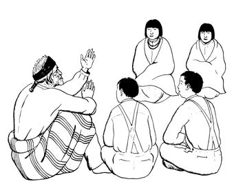 Pueblo Storyteller Vector Art | Indigenous Cultural Illustration (Digital Download)