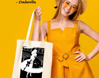 Cinderella Vintage Illustration – Fairy Tale Art, Vector Graphic (Digital Download)