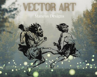 Roman Mythology Cartoon Vector, Vintage Punch Magazine Illustration, Juno Jupiter Vulcan Digital Download