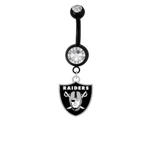 LAS VEGAS RAIDERS Logo Belly Ring Black
