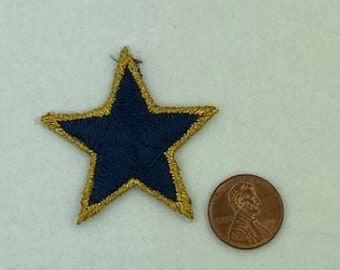 5-Pack, Iron on Navy Blue 1.5 Star Applique Patch