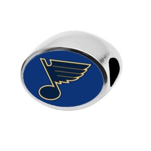 ST LOUIS BLUES Bead Compatible with Pandora Style Bracelets