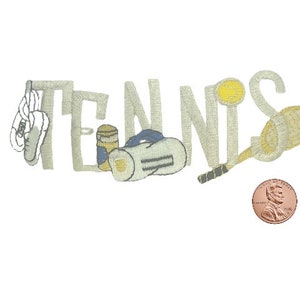 TENNIS EQUIPMENT SILVER Applique Iron On Patch