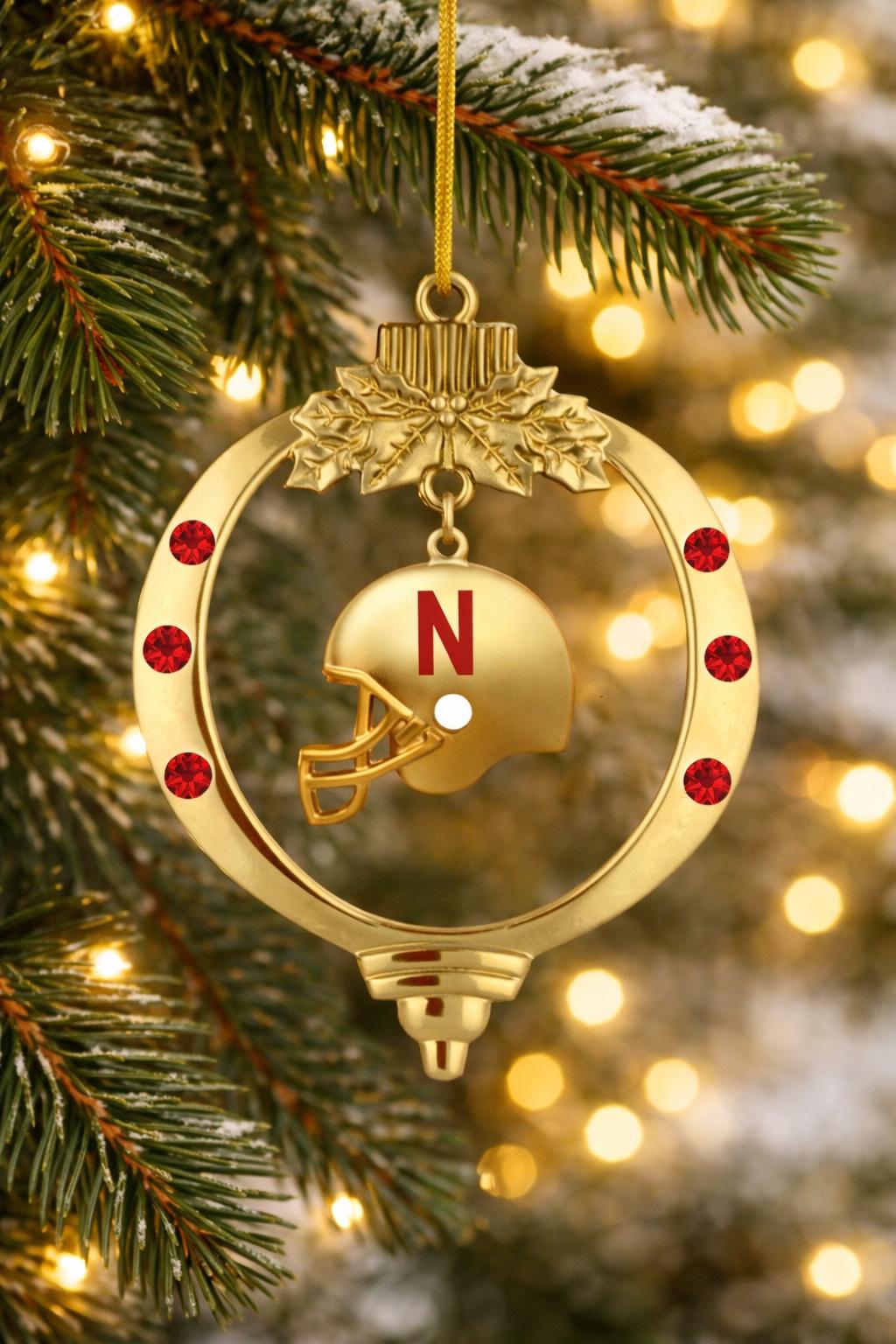 ネブラスカ大学ヘルメットクリスマスオーナメント - Etsy 日本
