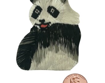 thumbnail image 2 of Panda Applique Patch, 1.75" (Iron On) | Animal Badges | Bears 2 of 12