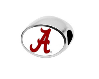 Cuenta Crimson Tide de la Universidad de Alabama, compatible con pulseras estilo Pandora