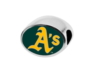 Perle OAKLAND ATHLETICS compatible avec les bracelets de style Pandora