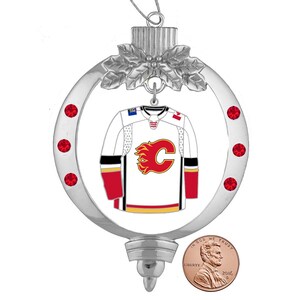 Calgary Flames Lg White Jersey Ornament