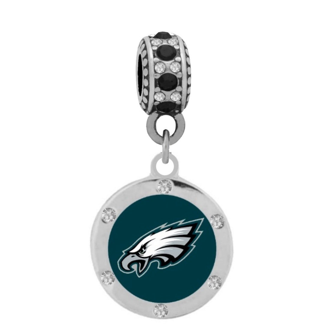 Eagles Crystal Charm Compatible With Pandora Style Bracelets. Can Also