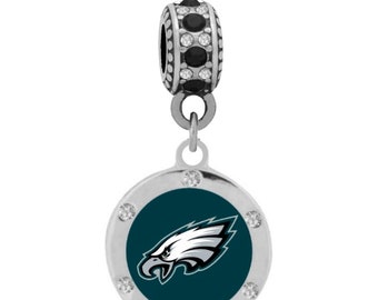 Zawieszka PHILADELPHIA EAGLES CRYSTAL kompatybilna z bransoletkami Pandora.