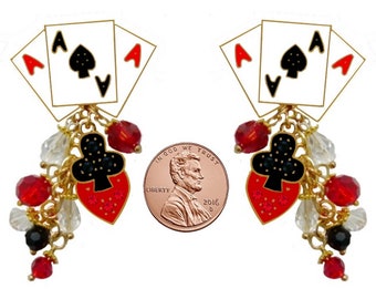 Playing Card Earrings - Poker, Bridge, Canasta, Pinochle