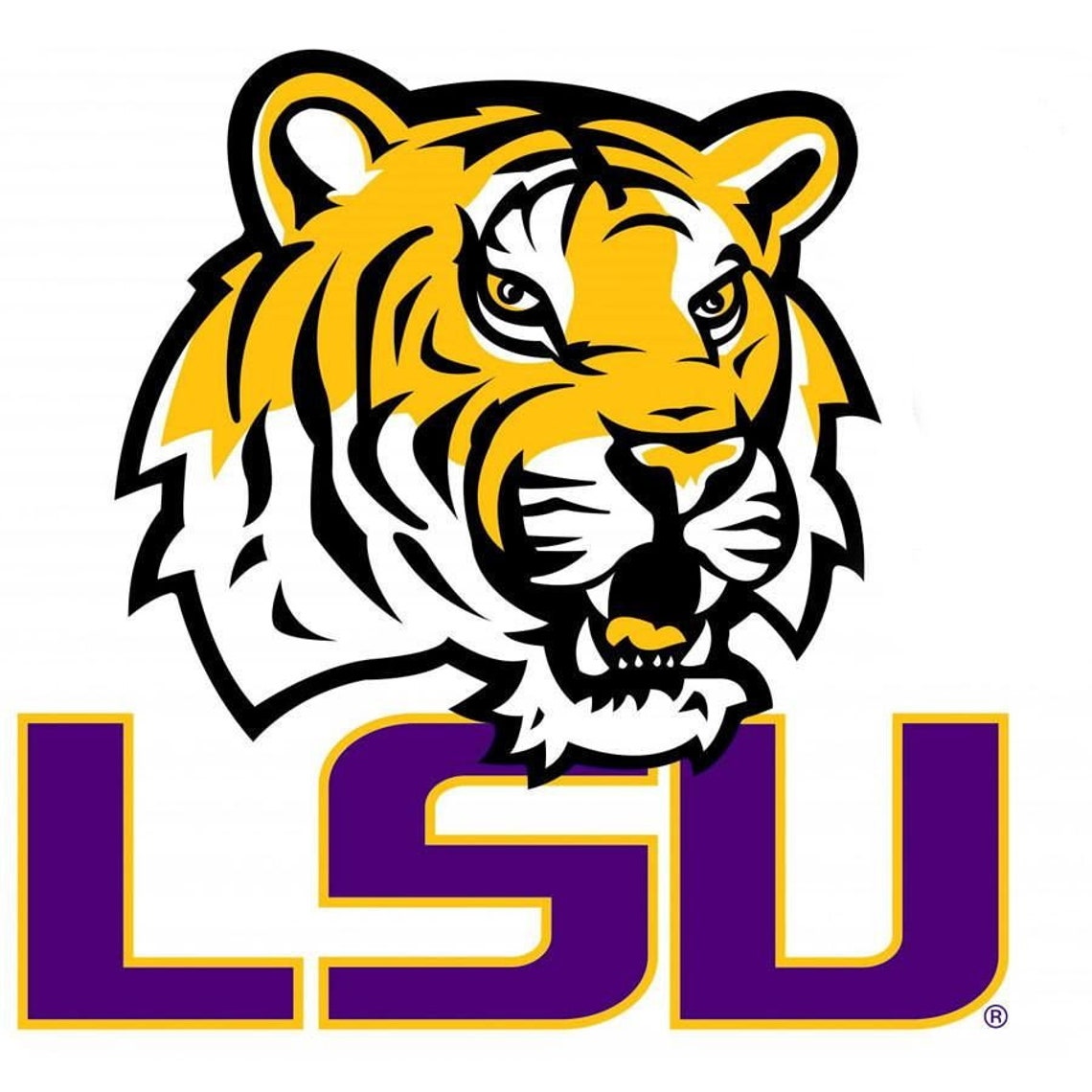 LSU Tigers Tattoos  Package includes 4 face temporary tattoos image 1