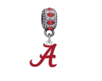 Charm con el logotipo de Alabama compatible con pulseras Pandora