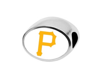 PITTSBURGH PIRATES Bead Compatible with Pandora Style Bracelets