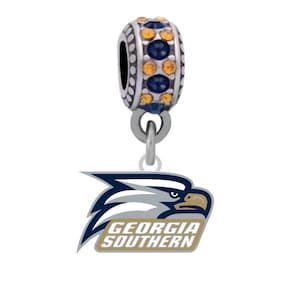 Charm con el logotipo de Georgia Southern (nuevo) compatible con pulseras estilo Pandora