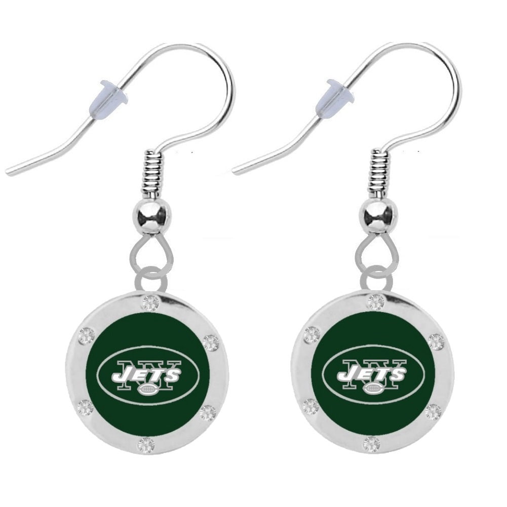 NEW YORK JETS Crystal Earrings