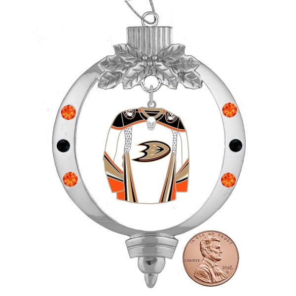 Anaheim Ducks Lg White Jersey Ornament