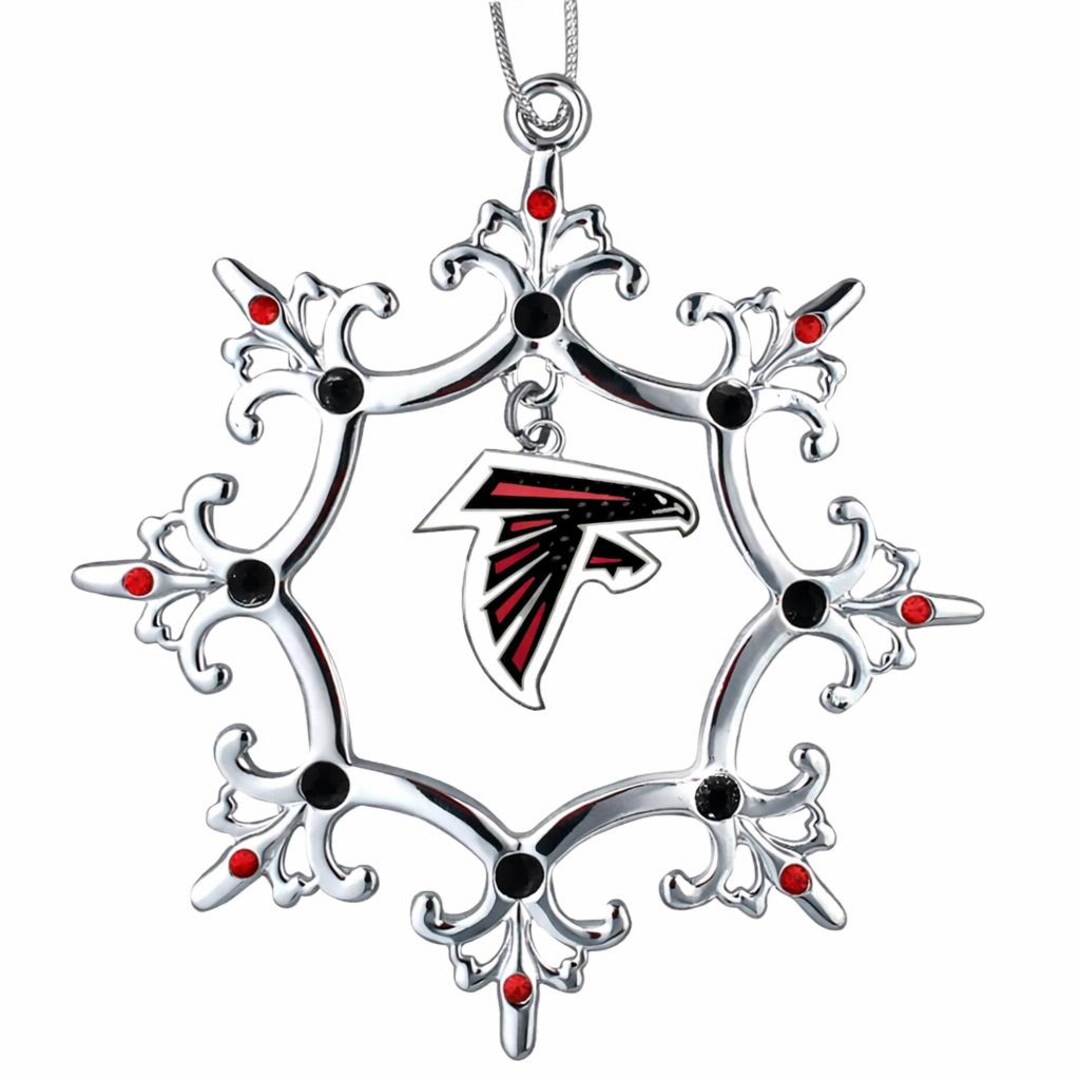 ATLANTA FALCONS Rhinestone Snowflake Christmas Ornament - Etsy