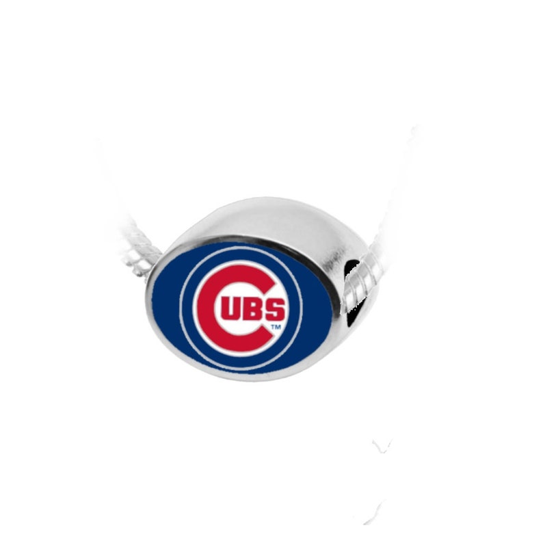 CHICAGO CUBS WORLDS Series Bead Fits Large Hole European Style Bracelets