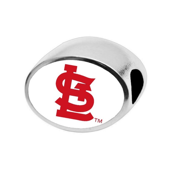 ST LOUIS CARDINALS Bead Fits Large Hole European Style Bracelets