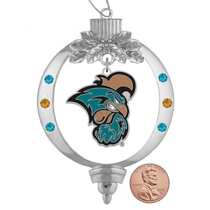 COASTAL CAROLINA UNIVERSITY Lg Logo Christmas Ornament