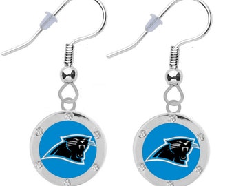 Pendientes de cristal de los Carolina Panthers