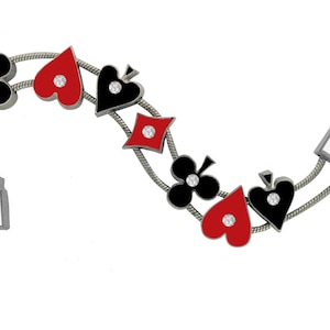 Playing Card Bracelet - Poker, Bridge, Canasta, Pinochle - 2 sizes - 7&quot; and 8&quot;