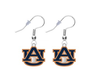 Auburn University Tigers Heart Stud Earring See Image on Model for Size Reference Auburn University Tigers Heart Stud Earring See Image on Model for Size Reference