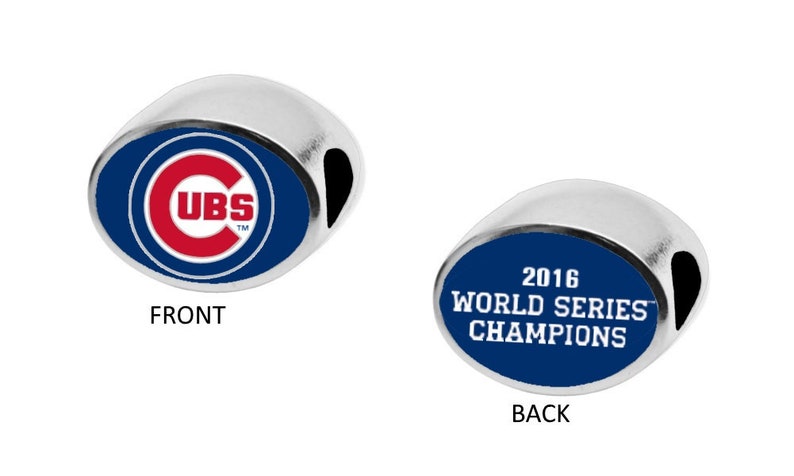 CHICAGO CUBS WORLDS Series Bead Fits Large Hole European Style Bracelets