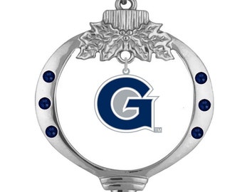 Adorno navideño con el logotipo de Georgetown